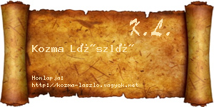 Kozma László névjegykártya